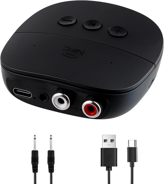 Bluetooth-empfänger – Audioadapter – Musikstreaming – Nfc-kopplung – Bluetooth 5.2 – Schwarz