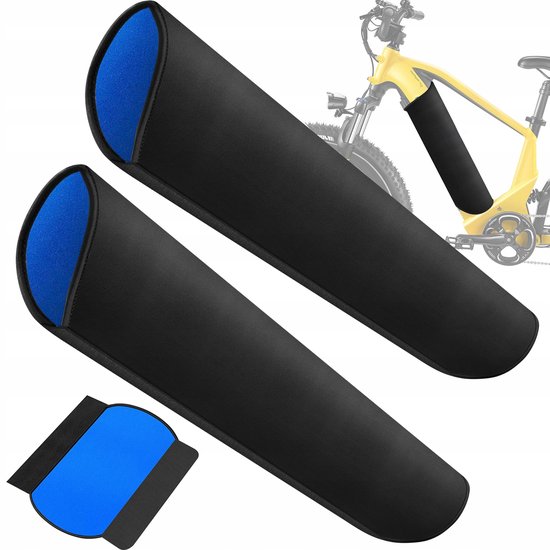 Schutzhülle Für Fahrradakku, Akkuabdeckung, 2-teiliger Wasserdichter Akkuschutz, Schwarz-blaues Modell, Für E-bikes, Universalgröße 37 X 54 Cm