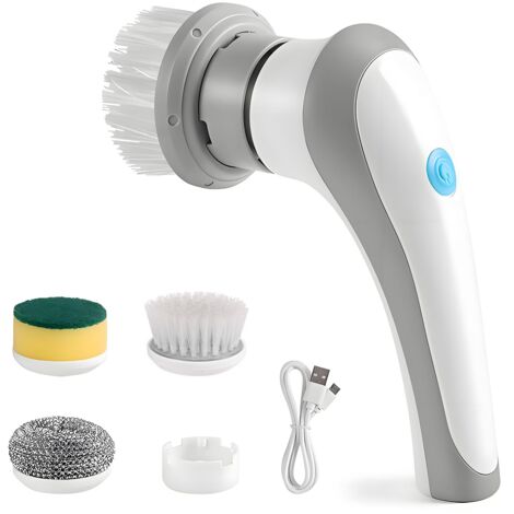 Elektrische Rotierende Reinigungsbürste Für Badezimmer, Fliesenfugen, 3 Bürstenköpfe Für Fliesen, Küche, Grills, Glas, Reifen