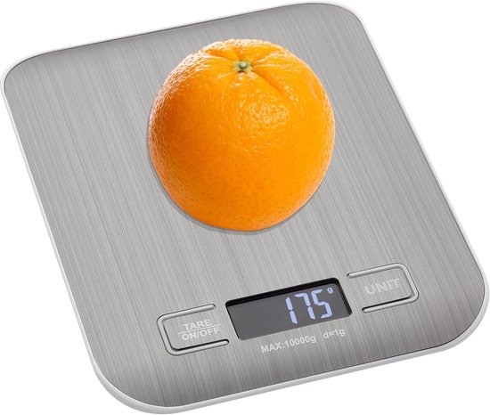 Digitale Küchen- Und Lebensmittelwaage – 50.2004.54 – Bis 10 Kg – Tarafunktion Und Erweiterte Abschaltautomatik – Modernes Design – Beleuchtetes Display
