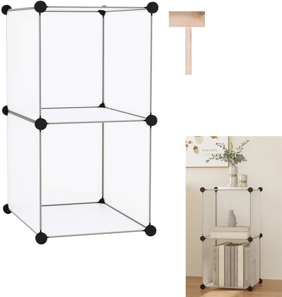 Aufbewahrungsorganizer, Kunststoffregale/-blöcke, Diy-schrankorganizer Mit Neun Trennwänden Für Zuhause/schlafzimmer/wohnzimmer/büro – Weiß