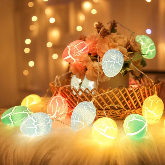 Osterlichterkette – Usb-betrieben – 1,5 M – 10 Leds – Osterei-förmig – Lichterkette – Dekoration – Geeignet Für Den Innen- Und Außenbereich