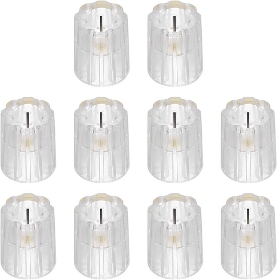 Lautstärkereglerknopf – Potentiometerkappe – Zur Befestigung An Musikgeräten – Robuster Kunststoff – 10er-pack – Transparent
