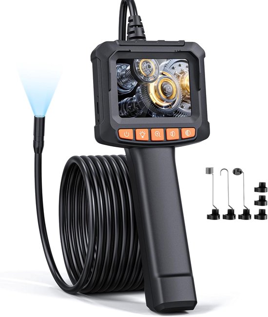 Endoskopkamera – Dreifachlinse, 15 M Kabel, 5-zoll-bildschirm, 1080p, Wasserdicht, 32 Gb Speicherkarte