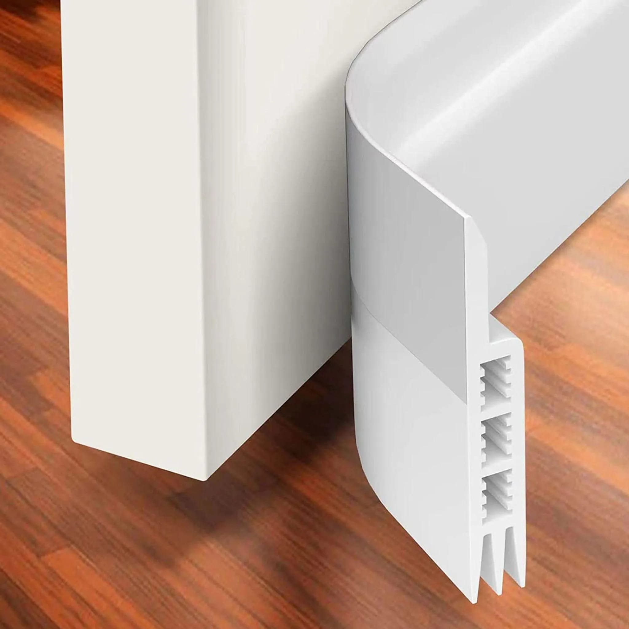 Türdichtungsleiste Unten, 100 X 5 Cm, Selbstklebend, Zuschneidbar, Türdichtung Und Isolierung - Weiß.