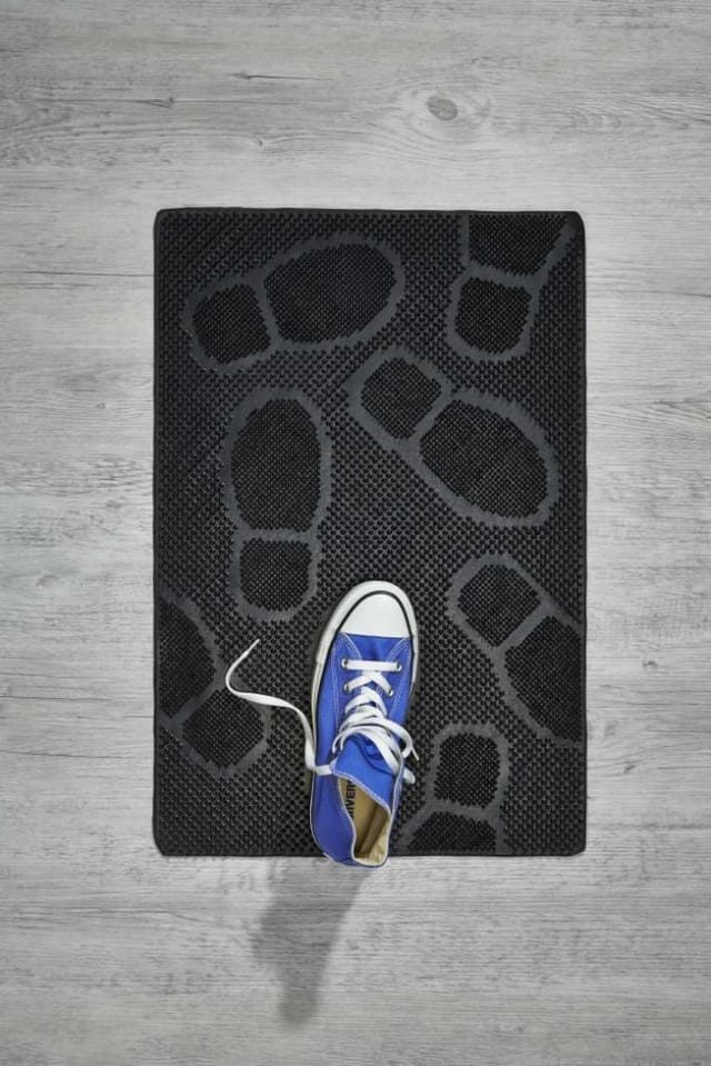 Fußmatte Step Füße schwarz, 40 x 60 cm Schuhabstreifer & Fussmatten