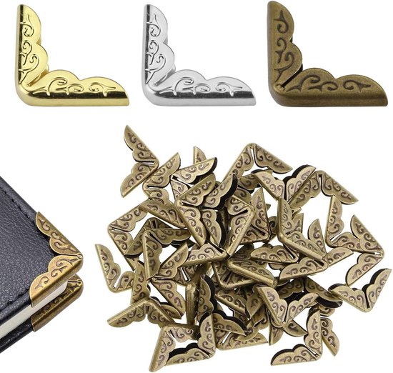 Eckenschützer Für Bücher – 90 Stück Vintage-eckenschützer Aus Metall Für Scrapbooks Und Menüs
