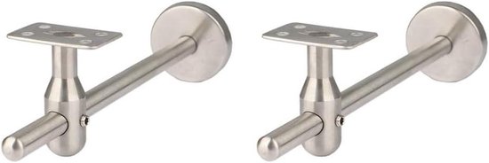 Treppengeländerhalterung – Stützhalterung – Sicherheitstreppe – Edelstahl – Verstellbar Bis 145 Mm – Silber
