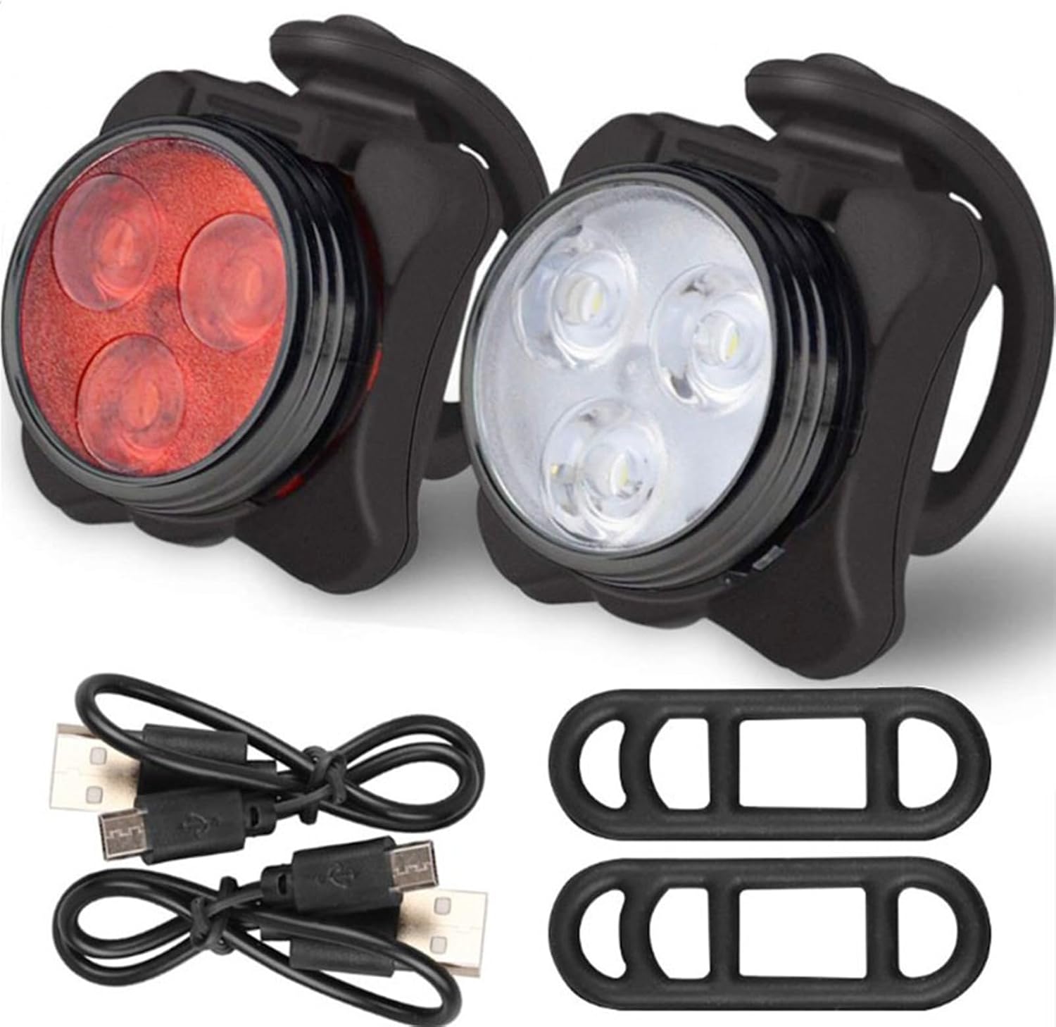 2er-pack Usb-wiederaufladbare Fahrradlichter