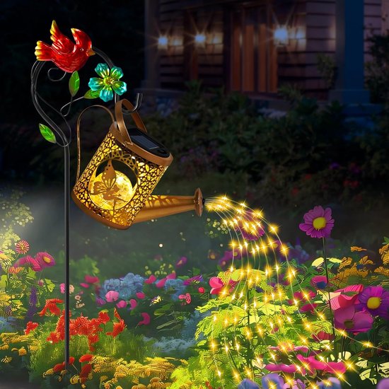 Hängende Solarlaterne Mit Springbrunnen – Gartenbeleuchtung – Wasserdicht (ip65) – Automatischer Sensor – Stimmungsbeleuchtung Für Garten, Terrasse Und Rasen