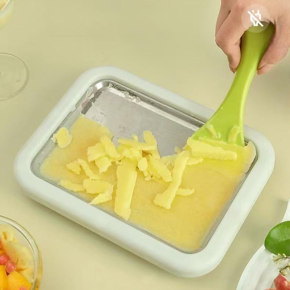 Eismaschinen-set Für Zu Hause, Für Gemeinsame Eltern-kind-aktivitäten (grün), Mit Schnellgefrierschale Und Zwei Schabern