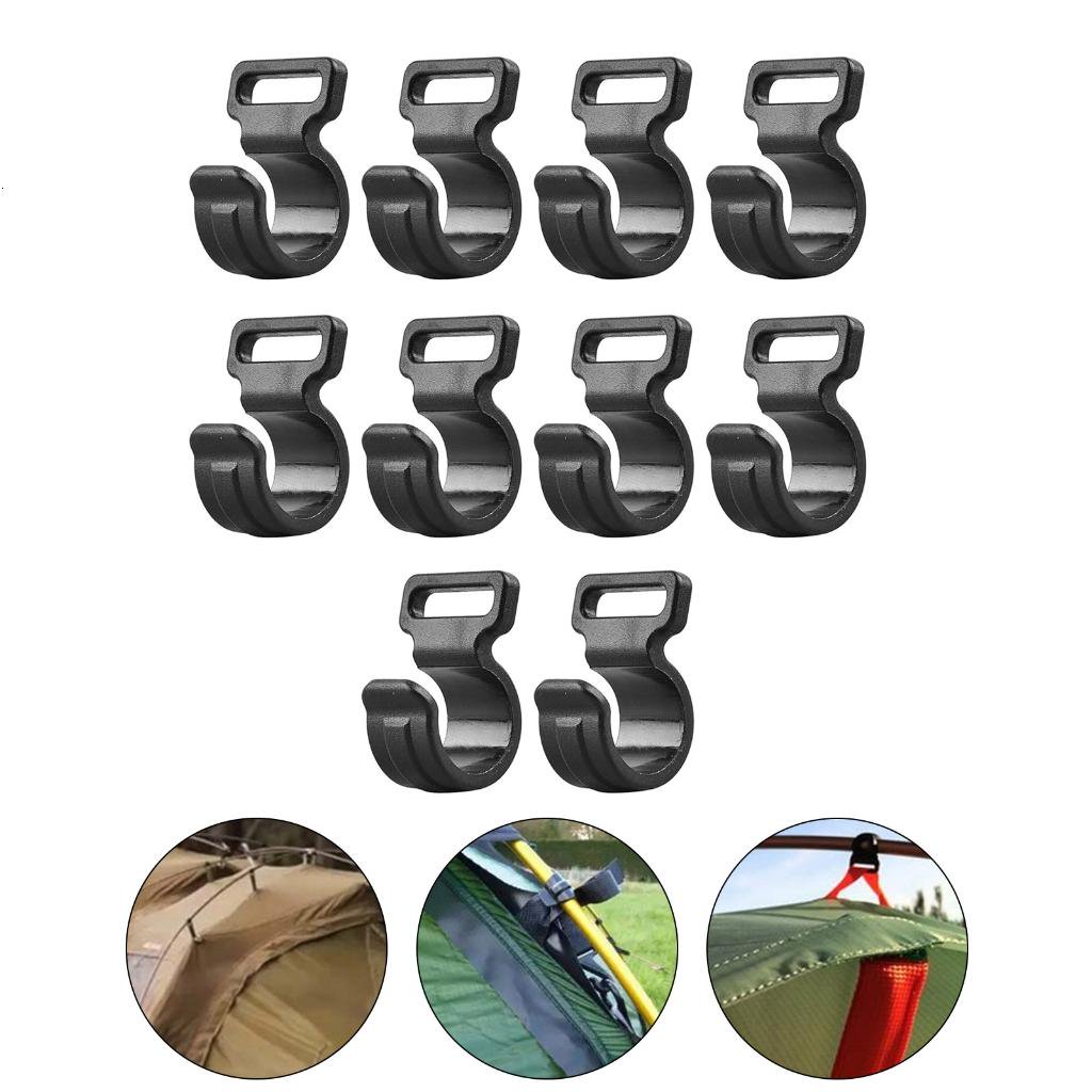10 Zeltstangenclips Pro Set, Zur Befestigung Von Zeltabdeckungen, Zelten, Campingmarkisen Und Zeltstangenclips.