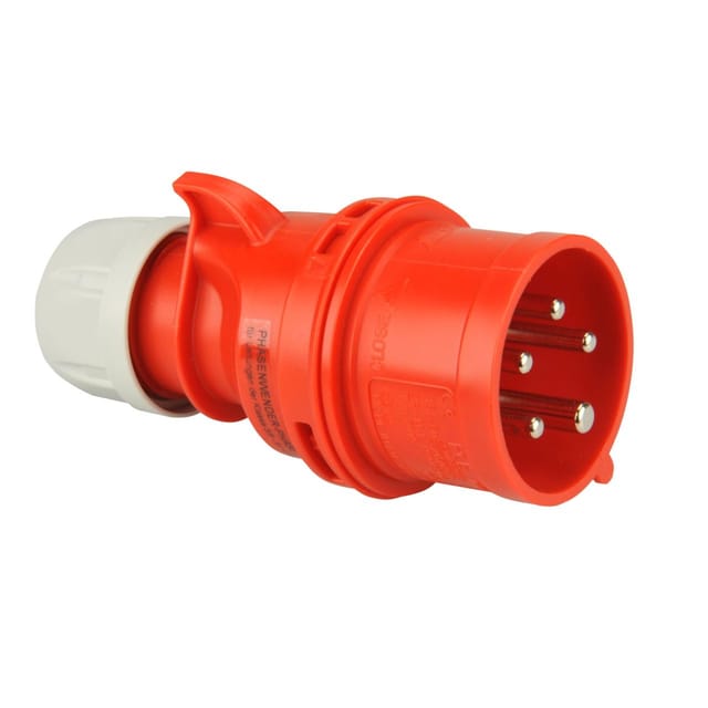 Weitere - pce CEE-Stecker 5-polig 16A Phasenwender rot Adapterstecker