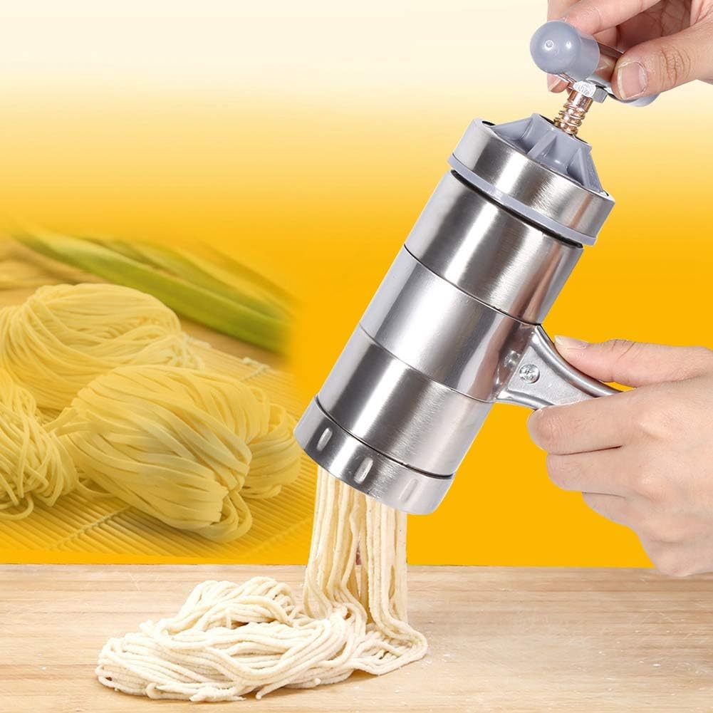 Manuelle Nudelmaschine, Tragbare Nudelmaschine, Nudelpresse Aus Edelstahl, Italienische Nudelextrusionsanlage Für Den Heimgebrauch Und Restaurants.