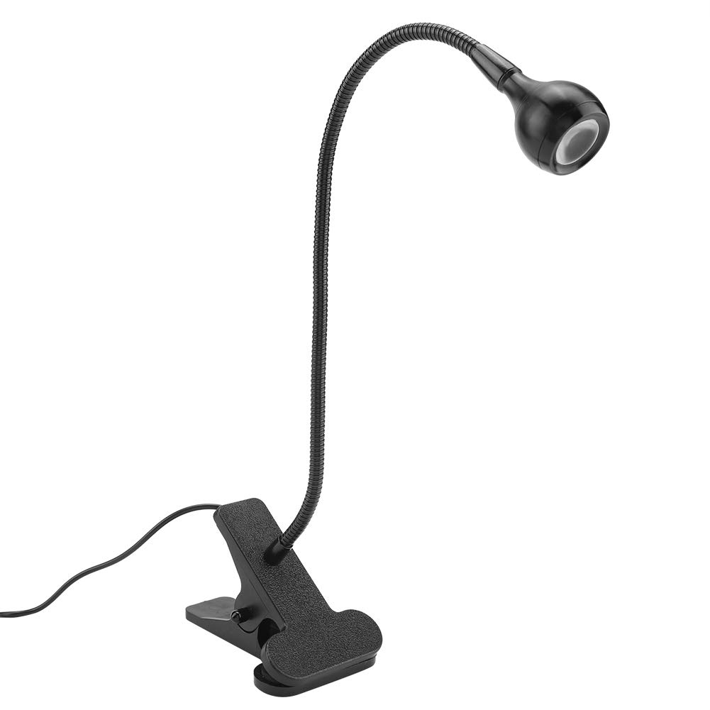 Ansteckbare Led-schreibtischlampe, 360° Faltbarer Schwanenhals-ansteck-bürolampe (warmes Licht).