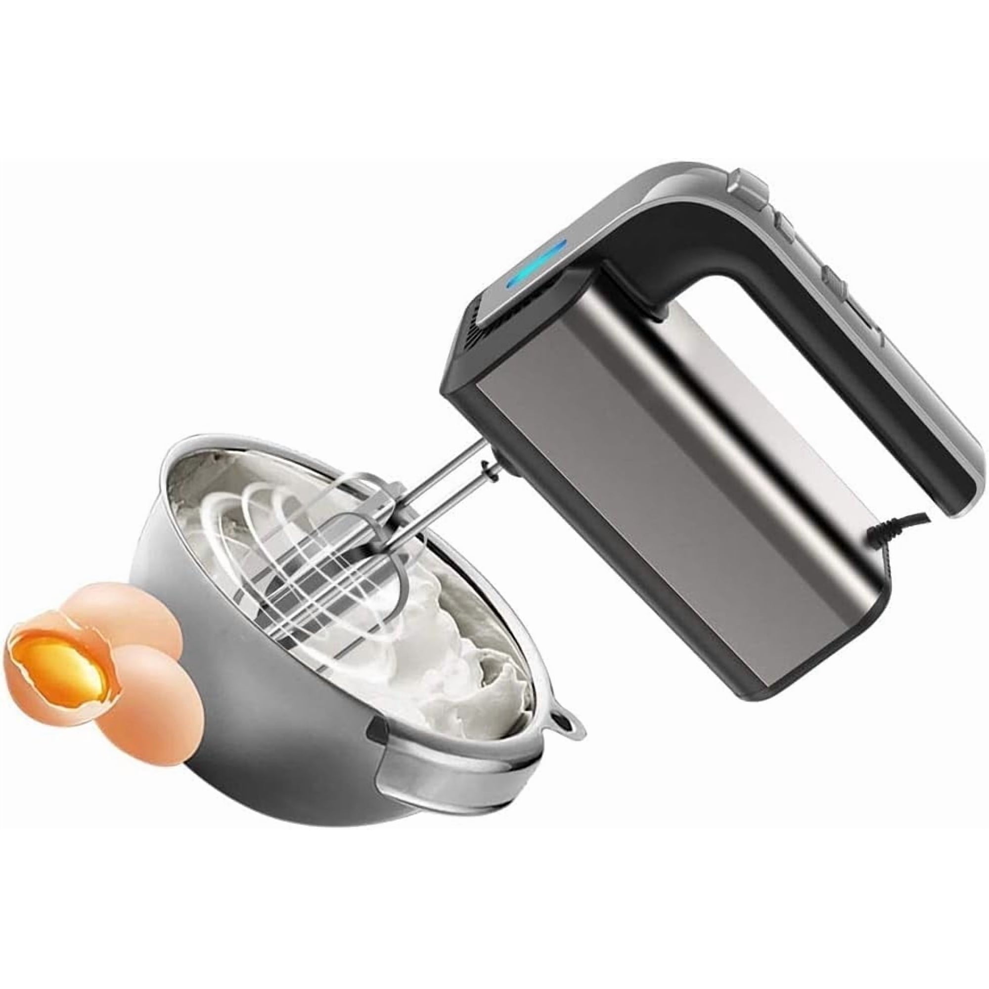 Elektrischer Handmixer Mit 5 Geschwindigkeitsstufen, Mixer, Knethaken, 300 Watt, Zum Backen Und Kochen, Schwarz.