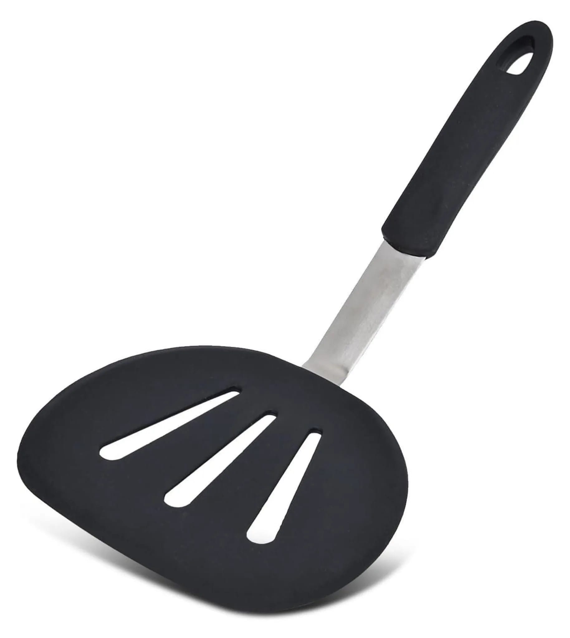Breiter, Runder Silikonspatel, Flexibler Pfannkuchenspatel, Spülmaschinenfest, Große Größe, Zum Braten, Kochen Und Backen, 31,2 X 15,1 Cm