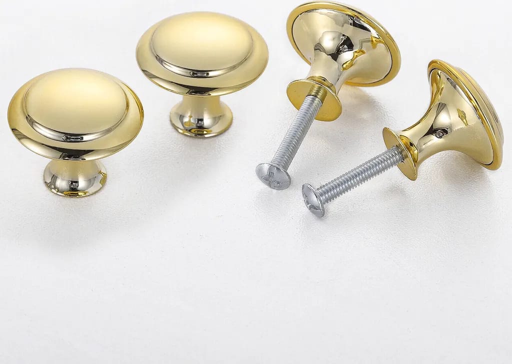 20 Möbelknöpfe, Möbelgriffe, Schrankknöpfe, Türgriffe, Gold
