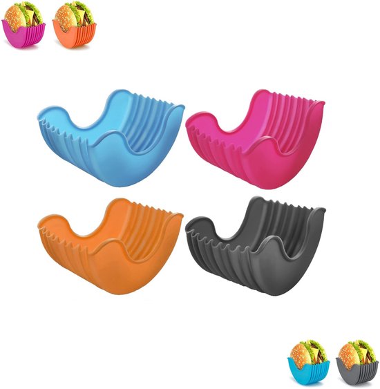 4-teiliges Set Ausziehbarer Silikon-sandwichclips Für Hamburger, Wiederverwendbar Und Waschbar, Passend Für Bagels Und Donuts