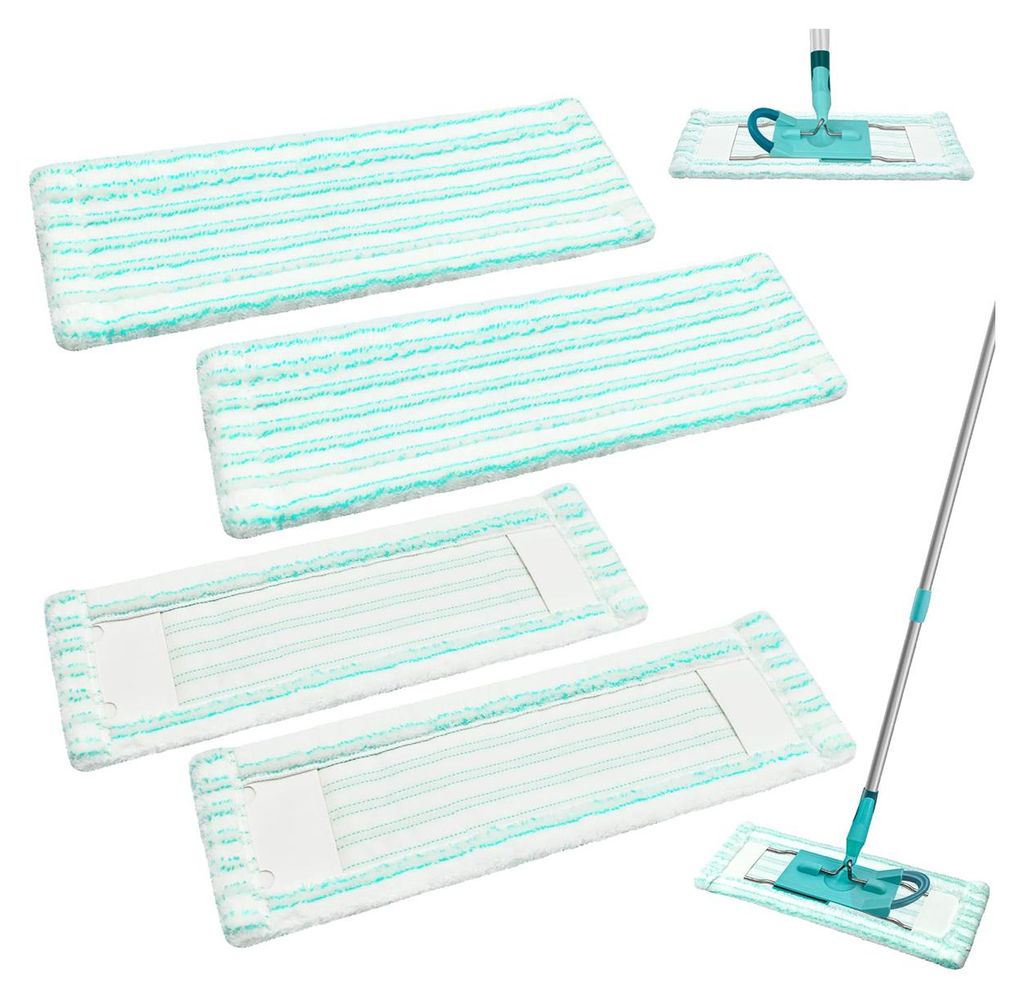 4er-pack Ersatzbezüge Für Leifheit Profi Xl Micro Duo Bodenwischer, Rückenfreundliche Bodenwischerbezüge, Mikrofaser-wischmatten