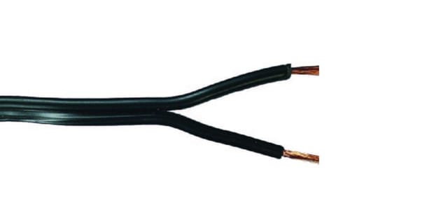 Zwillingsleitung isolierte Litze 2 x 0,75 - 25 Meter schwarz Kabel & Leitungen