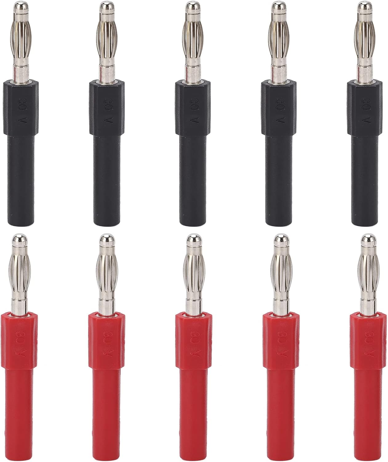 Lautsprecher-bananenstecker, Multimeter-bananenstecker 4 Mm Stecker Auf 2 Mm Buchse, 10er-pack (5 Rot + 5 Schwarz)