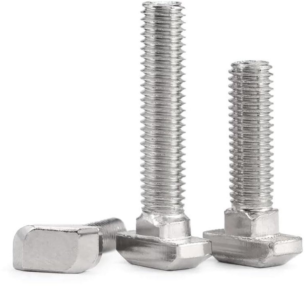 T-nut-schrauben – Einsteckschrauben, Gleitschrauben – Montage Von Aluminiumprofilen – Vernickelter Kohlenstoffstahl – M5x16, 20 Stück – Silberfarben