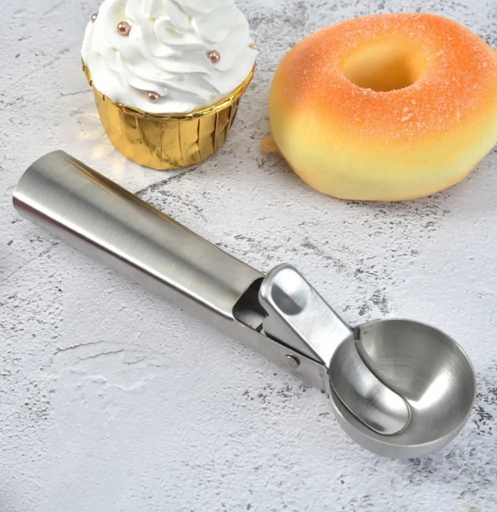 Eiskugelportionierer Aus Edelstahl (18 Cm), Eiskugelform (5 Cm Durchmesser), Eiskugelportionierer Mit Ausgießer, Eiskugelportionierer/melonenportionierer, Küchenhelfer