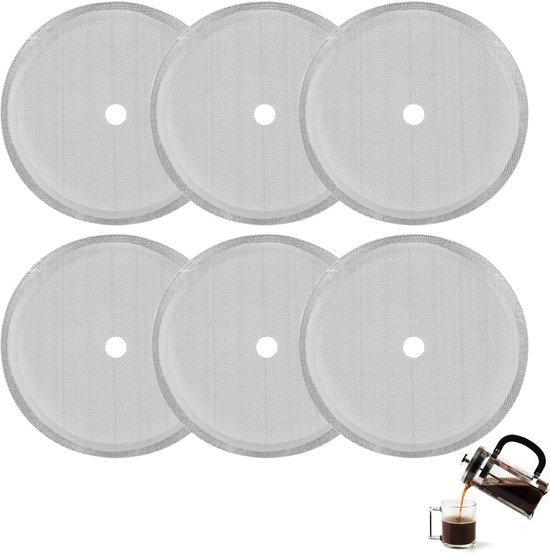 6er-packung Ersatzfilter Für 1-liter-edelstahl-french-press-kaffeemaschinen