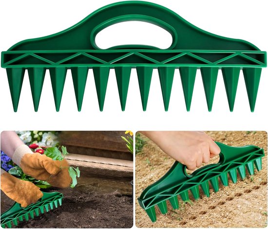 Handsämaschine Mit 12 Löchern, Verstellbares Hügelpflanzwerkzeug Für Präzises Auflockern Des Gartenbodens.