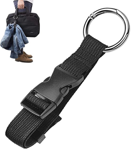 2er-pack Verstellbare Gepäckgurte (16 Cm) Und Mantelbefestigungsgurte – Schwarz