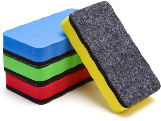Magnetischer Whiteboard-schwamm – Ergonomisches Design – Vierfarbiges Set