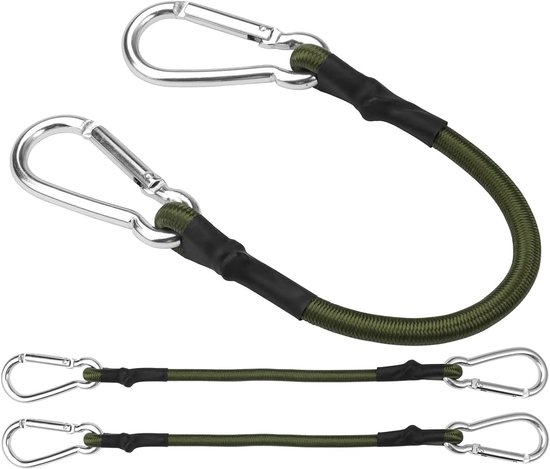 30 Cm Und 60 Cm Lange, Verstärkte Gummibänder Mit Karabinerhaken, Für Zelte, Pavillons, Gepäck, Campingausrüstung