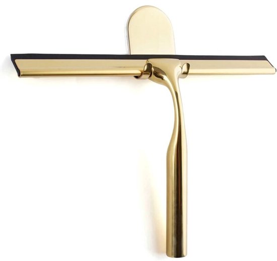 Goldener 25 Cm Silikon-duschabzieher Für Glasduschwände Mit Bohrfreier Halterung