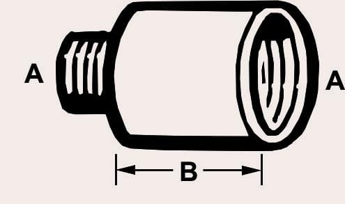 Hahnverlängerung messing 1/2 Länge 40 mm Hahnverlängerungen - Cornat