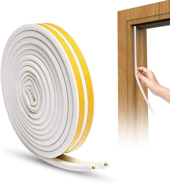 5 Meter Langer, Selbstklebender D-förmiger Gummi-wärmedämmstreifen Für Türen Und Fenster