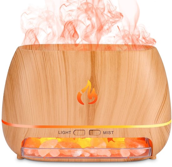 Aromadiffusor Mit Flammeneffekt – Aromadiffusor Für Ätherische Öle – 250 Ml – 7-farbiger Luftbefeuchter – Geeignet Für Zuhause Und Büro