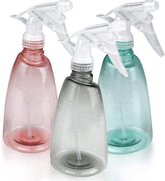 Befüllbare Sprühflaschen – 500 Ml – 3 Stück – Transparent – Kunststoff
