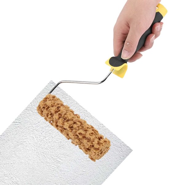 - 16 Cm Strukturwalze - Dekorative Gummiwalze - Rutschfester Griff - Wandfarbe - Malerwerkzeug - Hochwertige Materialien