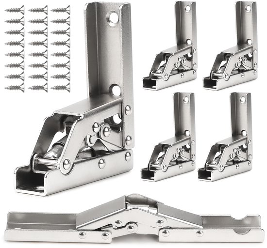 Scharniere Für Klapptüren – Schraubscharnier – Platzsparendes Design – 6er-set – Für Schubladenschränke Und Wandmontage
