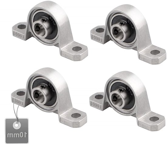 Kp000 Lagergehäusesatz (4-teilige Packung), 10-mm-flanschlager Aus Zinklegierung, Für Spritzgießmaschinen Und 3d-drucker, Wellen- Und Präzisionslager