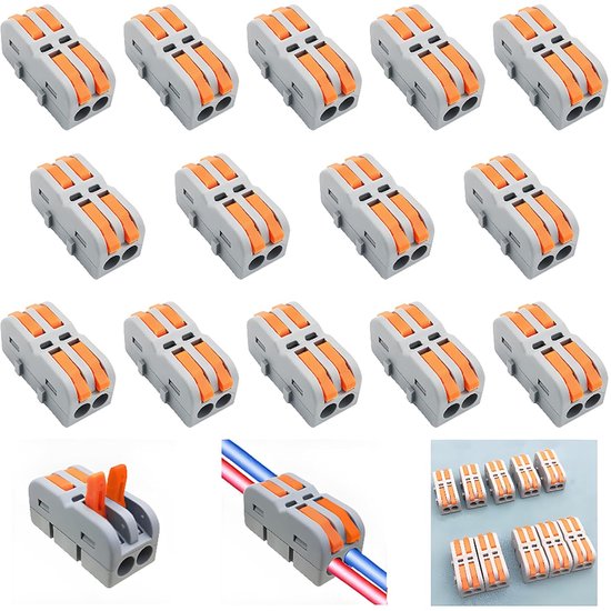 Kompakte Drahtverbinder Für Elektrische Verbindungen - Spl-2m Klemmenblöcke (14er-packung)