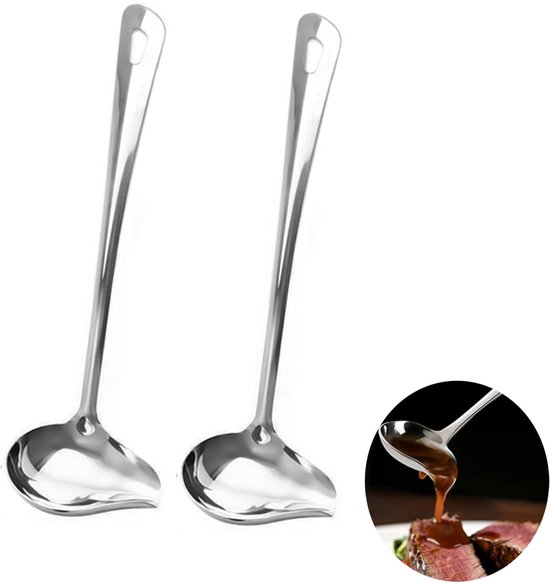 - 2-teiliges Suppenlöffel-set - Edelstahl