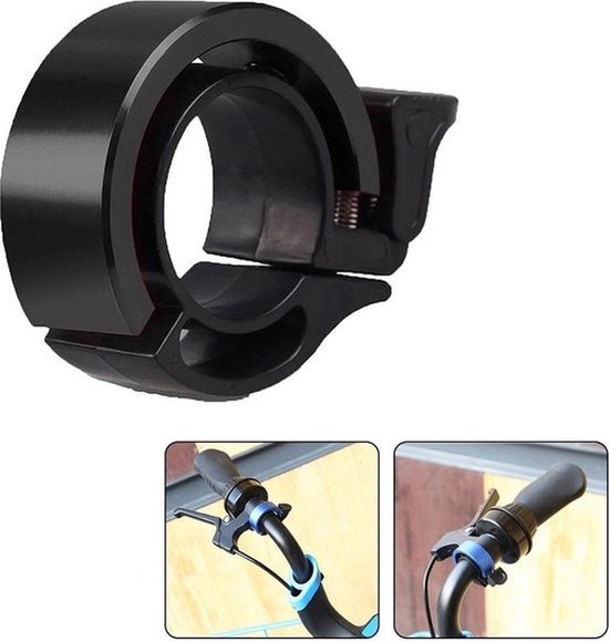 Fahrradklingel – Klassischer Aluminium-klingelton – 22 Mm Durchmesser – Schwarz