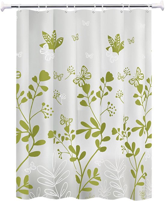Duschvorhang – Einzelstück – Wasserdicht – Badezimmervorhang – Bedruckter Duschvorhang – Inkl. Aufhängeringen – Schimmelresistent – Polyester – 180 X 180 Cm