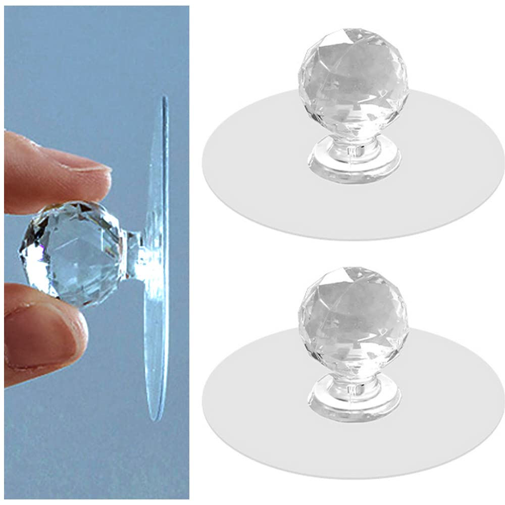 8-teiliges Set Transparenter Schubladengriffe, Rautenförmige Kristallgriffe, Kleiderschränke, Küchenschränke, Badezimmermöbel