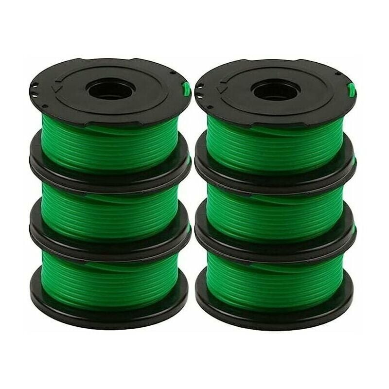Sechs Spulen Draht, Je 6 Meter, Für Die Freischneider Black And Decker Gl7033, Gl8033 Und Gl9035.