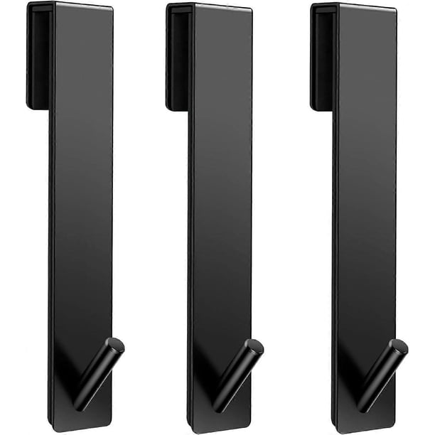 3-teiliges Set – Schwarz, Duschtürhaken