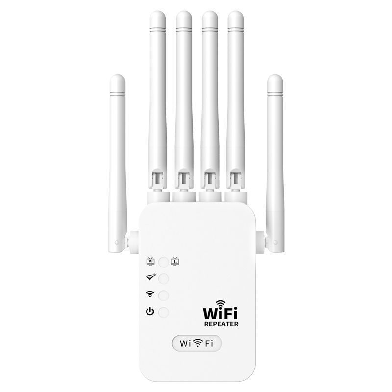 Wlan-signalverstärker, Sechs Antennen, Drahtloses Netzwerk, 1200 Mbit/s, Signalverstärker, Weiß