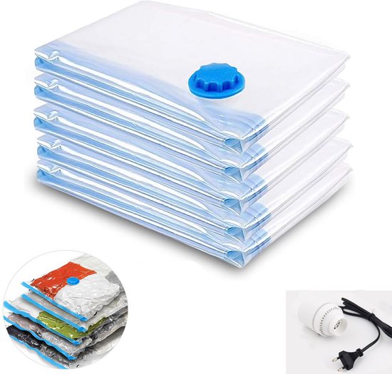 5-teiliges Vakuumbeutel-set – Inklusive Elektrischer Pumpe – 100 X 120 Cm